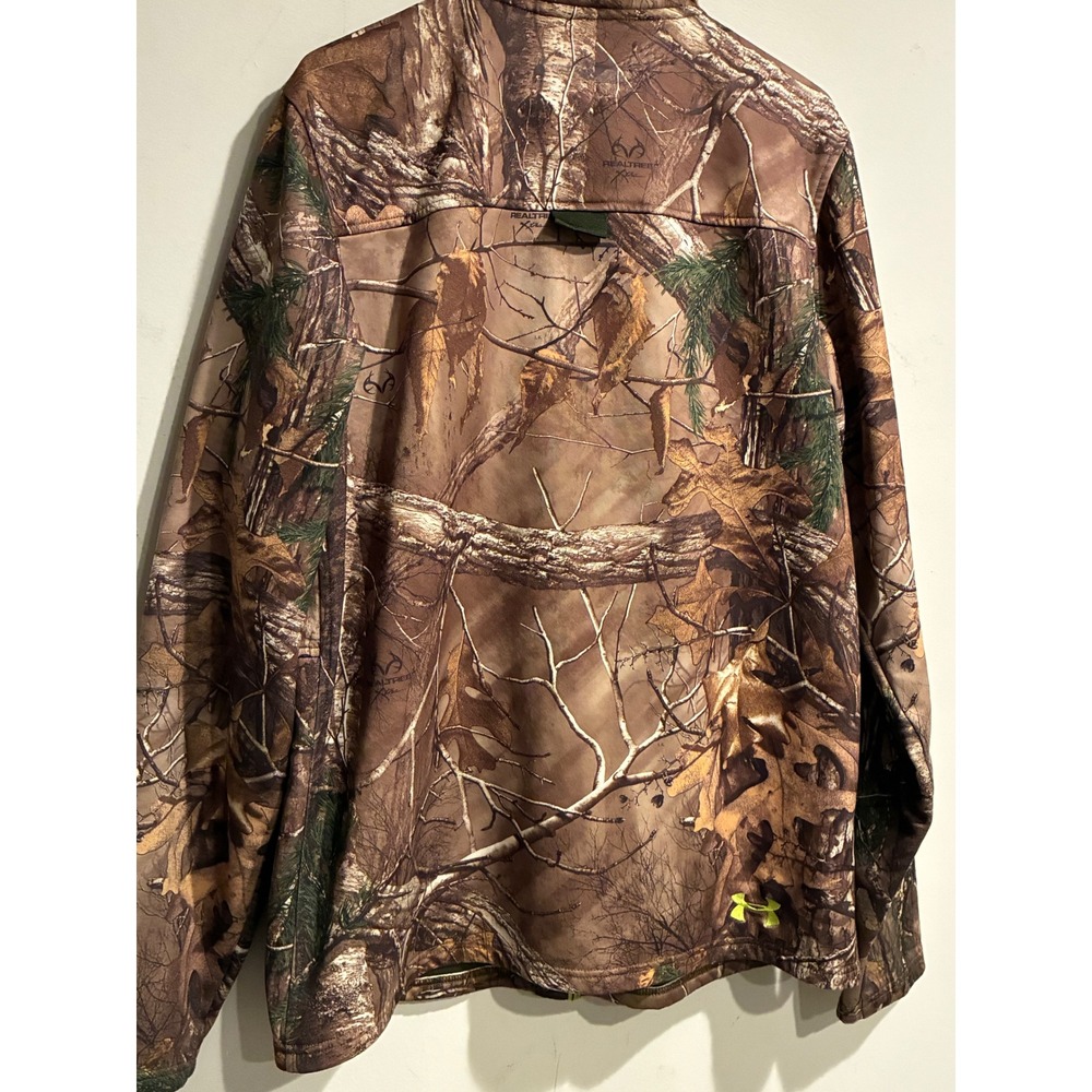 Under Armour Mens Realtree Xtra Camo Full Zip Fleece Hunting Jacket Large Camo - Picture 8 of 11